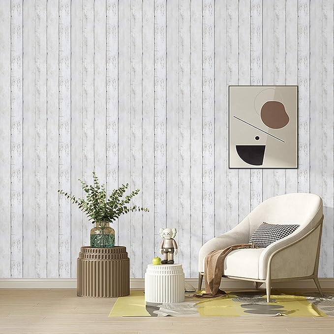 Decoroom Shiplap Peel and Stick Wallpaper 17.71" X 118" - Image 8
