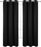 LEMOMO Black Thermal Blackout Curtains/42 x 95 Inch/Set of 2 Panels Room - Image 2