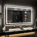 LOAAO 66"X40" LED Mirror for Bathroom, Lighted Bathroom Mirror by LOAAO