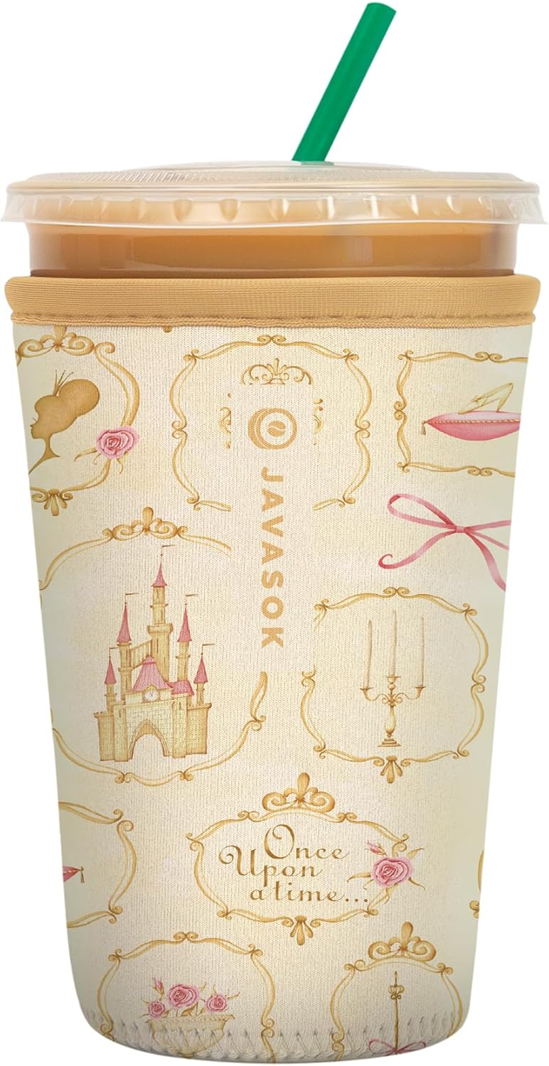 Sok It JavaSok Iced Coffee & Cold Soda Insulated Neoprene Cup Sleeve (Happily Ever After, Medium: 22-28oz)