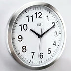 HITO 14" Silent Wall Clock Battery Operated Non Ticking Sweep Movement Glass - Image 2