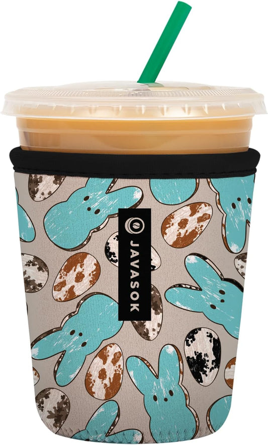 Sok It JavaSok Iced Coffee & Cold Soda Insulated Neoprene Cup Sleeve (Hanging With My Peeps, Small: 16-20oz)