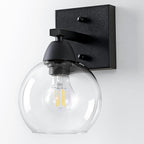 Bathroom Light Fixtures, 1-Light Matte Black Vanity Light by Unknown