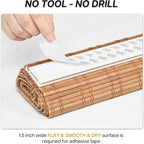 LazBlinds No Tools No Drill Bamboo Roller Shades, Custom Cordless Bamboo Blinds - Image 2