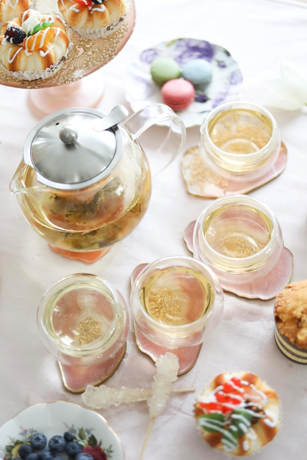 Teabloom All-in-One Glass Teapot and Tea Kettle – Heatproof Borosilicate Glass Tea Maker with Removable Stainless Steel Loose Tea Infuser – Classica Stovetop Tea Pot (40 oz / 1200 ml)