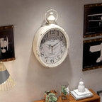 Menterry Small Retro Oval Wall Clock, Antique Old Design, Battery Operated - Image 6