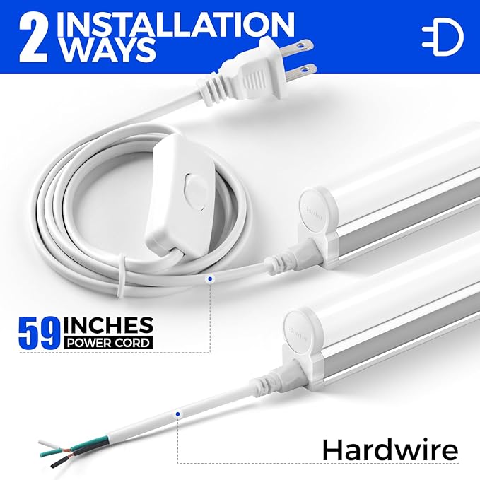 Barrina T5 LED Shop Light 2FT, Utility Shop Lights, Ceiling and Under Cabinet - Image 6
