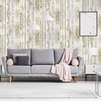 Arthome 17x393'' Gray Rustic Wood Contact Paper Peel and Stick Self-Adhesive - Image 2
