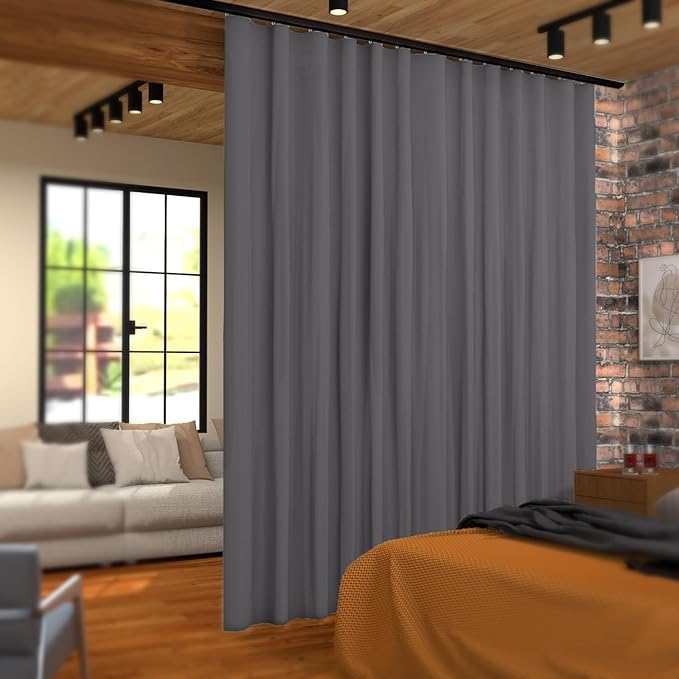 hoeflife Room Divider Curtains Blackout Floor to Ceiling Curtain - Image 7