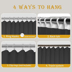 Room Divider Curtains for Ceiling Track Rod, 15 ft Wide x 7 ft Tall, 1 Panel - Image 3