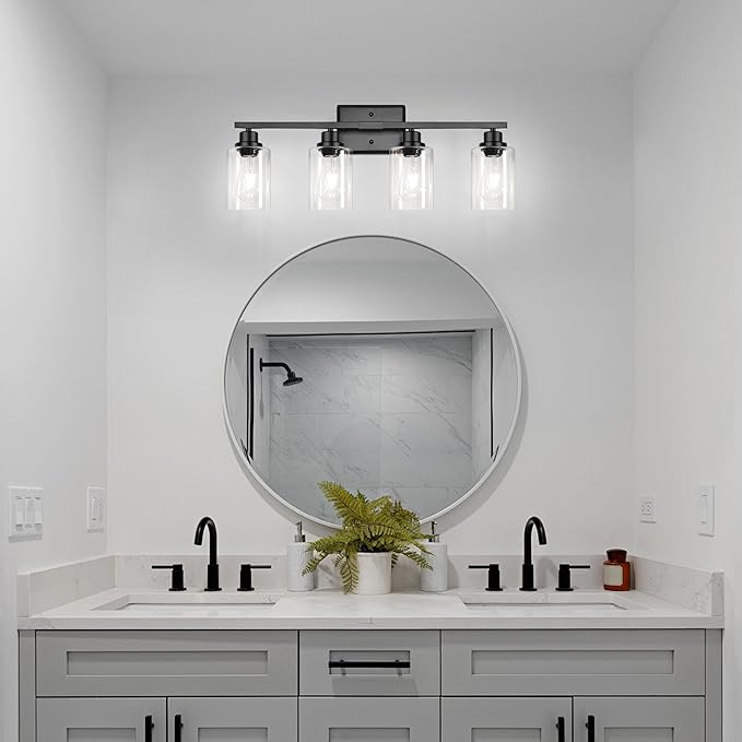 Ascher Bathroom Light Fixtures, 4-Light Vanity Lights - Image 9
