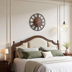 Vantic 24 Inch Large Wall Clock, Roman Numeral Wood Oversized Wall Clocks - Image 6