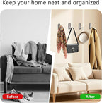 2PCS Foldable Wall Hooks, Flip Down Design - Image 4