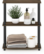 Furinno TURN-N-TUBE Storage Shelves, 3-Tier Book Shelf, Corner Shelf, Toolless - Image 3