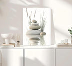 KBIERQN Zen Stone Canvas Wall Art Stacked Stones in Water Poster Print Tranquil - Image 6