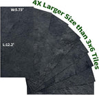 AULIGET 6" x 12" Black Slate Peel and Stick Backsplash Wall Tiles, PVC Faux - Image 5