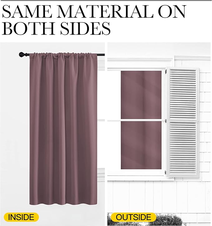 NICETOWN Kitchen Curtains, Short Blackout Curtains & Drapes, Home Decoration - Image 6