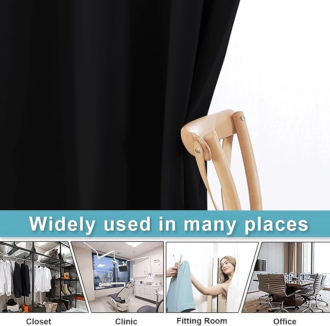 RYB HOME Blackout Thermal Insulated Blind Curtains, Noise Reduce Barrier - Image 5