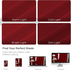 CUCRAF Red Blackout Curtains 84 inch Length 2 Panels Set, Rod Pocket Room - Image 4