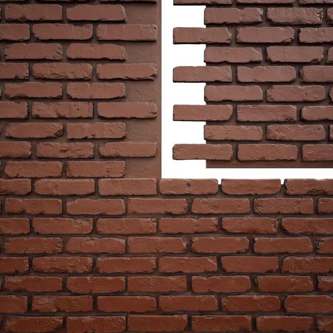 EverStone Aged Brick Faux Brick Panel, 46 7/8"W x 27"H x 1 1/4"D - Image 9