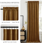 NICETOWN Gold Brown Velvet Curtains, Luxury and Soft Thermal Insulated Velvet - Image 6
