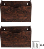PAG Wall File Holder Wall Mounted Wood Hanging File Organizer - Image 6