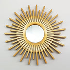 Gold Mirrors for Wall Decor Pack of 3. Round Mirrors.Rays of Light and Annual - Image 3