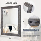 AAZZKANG Wall Mirror with Rectangle Wood Frame Large 26"x18" Rustic Decorative - Image 2