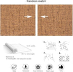 Brown Grasscloth Wallpaper Peel and Stick 393.7" Textured Brown Contact Paper - Image 5