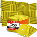 12 Pack Acoustic Panels – Sound Proof Foam Panels by TOUO