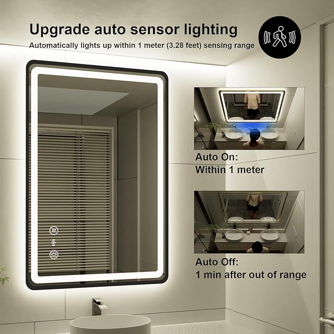 24x36 Inch LED Bathroom Mirror - Image 4