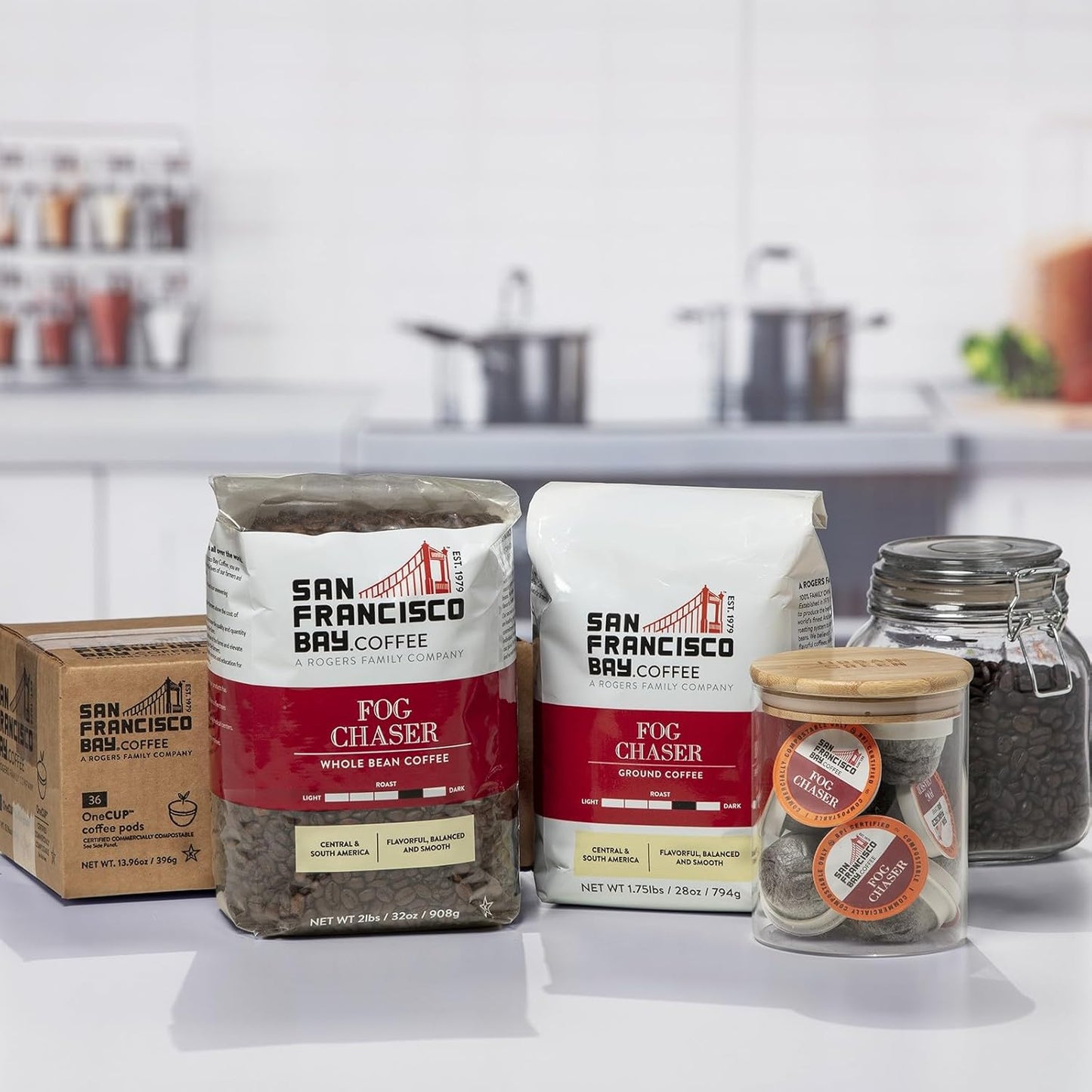 SF Bay Coffee Fog Chaser 28 Ounce Ground Medium Dark Roast