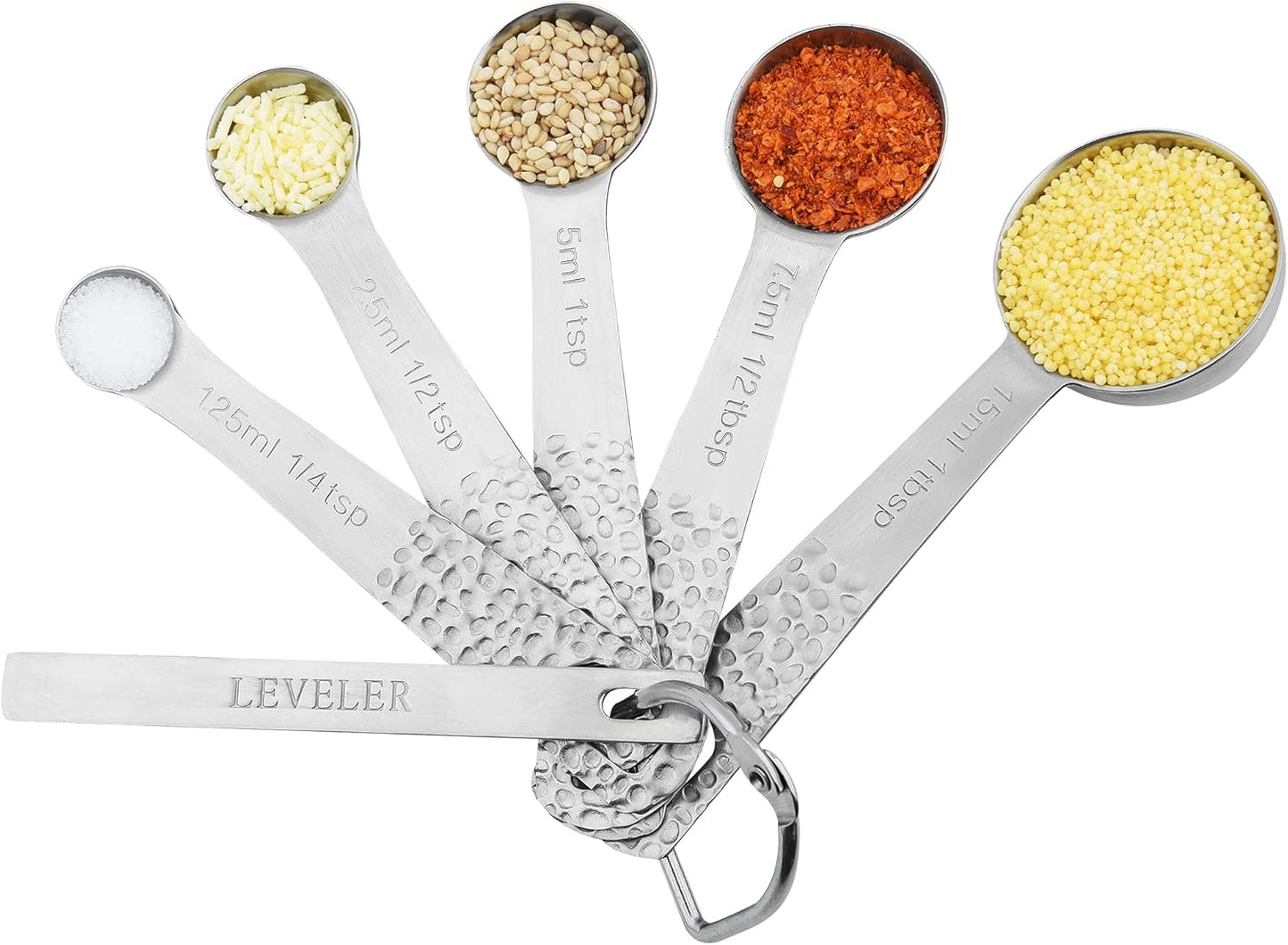 Measuring Cups and Spoons Set, 18/8 Stainless Steel Measuring Tools for Baking & Cooking, 4 Kitchen Measuring Cups and 5 Metric Measuring Spoons with Leveler for Liquid & Drying