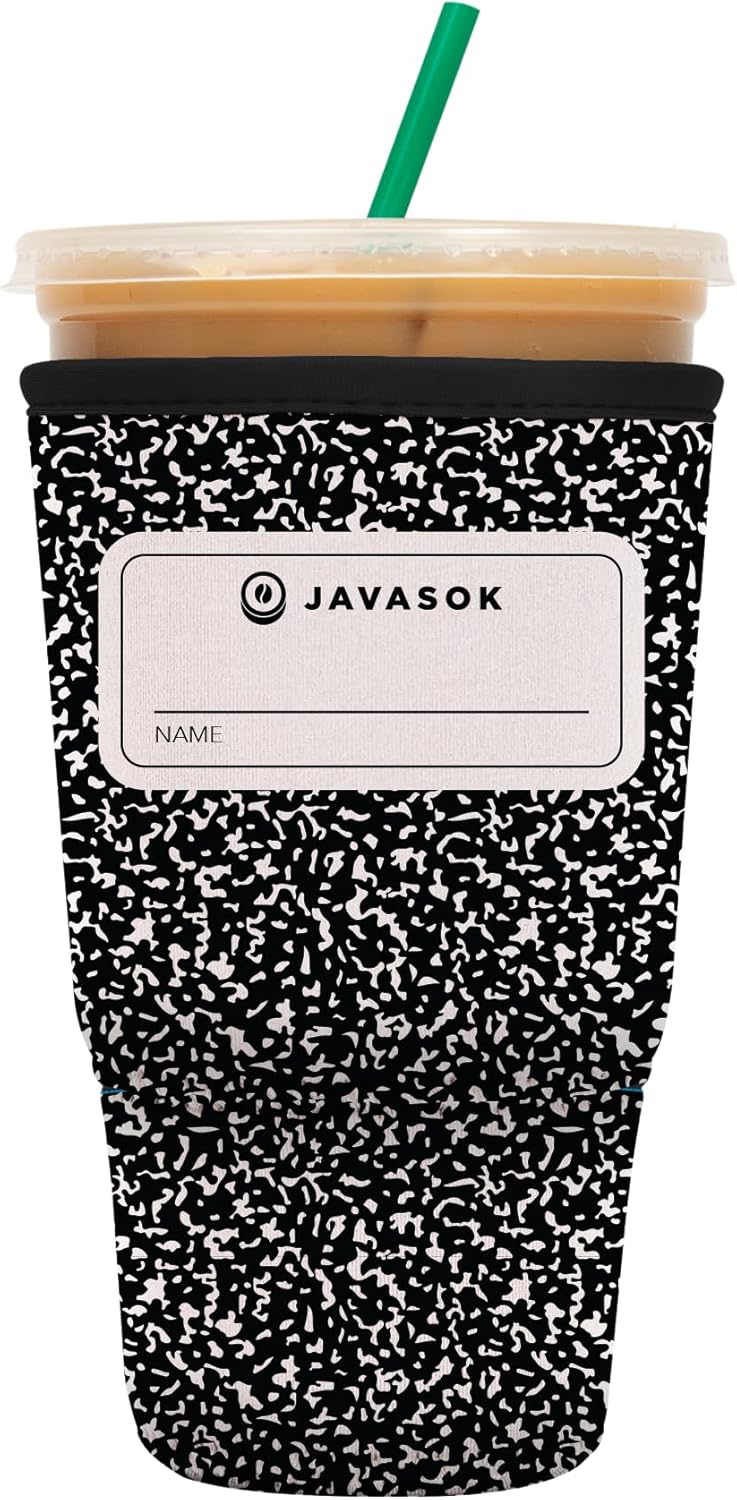 Sok It JavaSok Iced Coffee & Cold Soda Insulated Neoprene Cup Sleeve (Compose Yourself, XLarge: 38-42oz)
