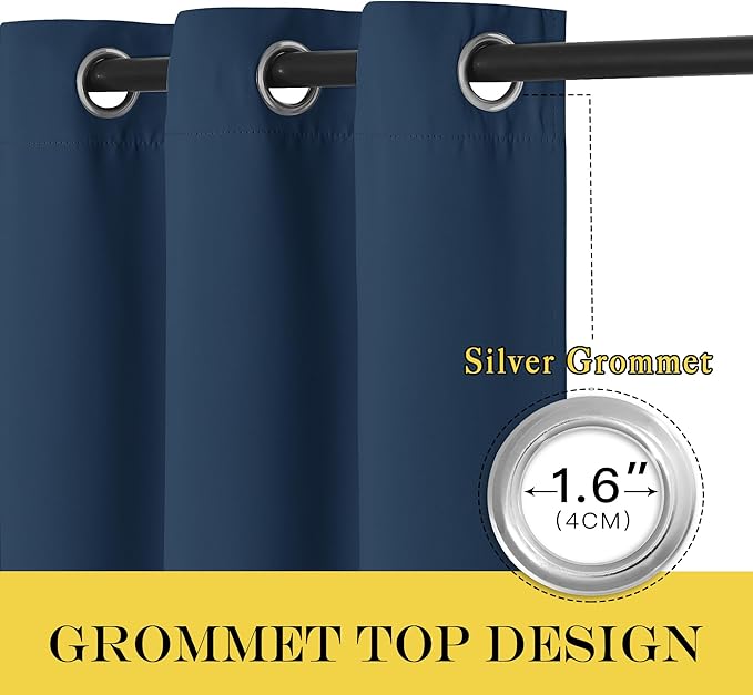 NICETOWN Blackout Curtains 84 Inch Length, Thermal Insulated Room Darkening - Image 3