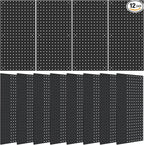 12 Pack 12-Inch X 24-Inch Metal Pegboard Wall Panels, Peg Boards by Daanxw