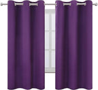 LEMOMO Purple Thermal Blackout Curtains/38 x 63 Inch/Set of 2 Panels Room - Image 2