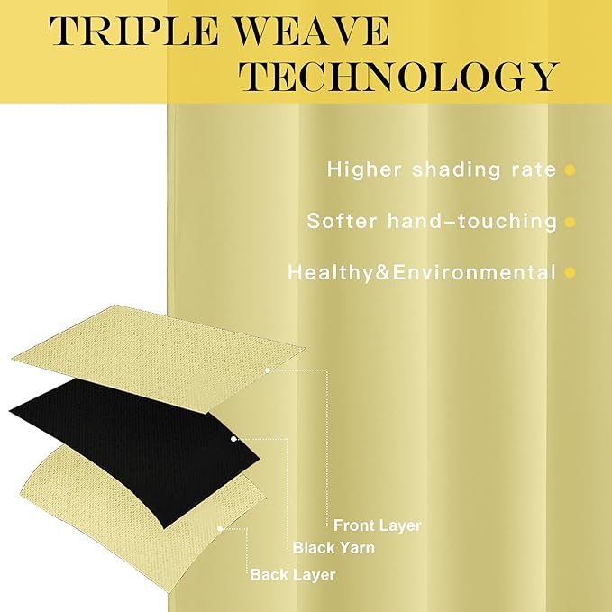 NICETOWN Blackout Curtains 84 Inch Length, Thermal Insulated Room Darkening - Image 3
