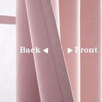 IGEMAEVE Blush Pink Curtains 108 Inch Length 2 Panels Set, Light Filtering - Image 4