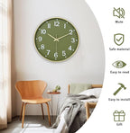 HZDHCLH Wall Clocks Battery Operated, Wall Clock Green Gold, 10 inch Wall Clock - Image 4