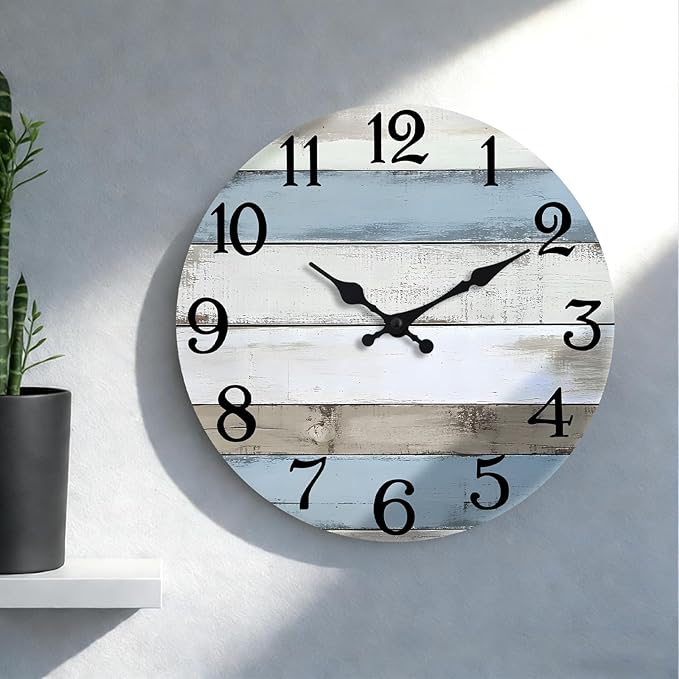 JoFomp 12 Inch Wall Clocks Battery Operated, Silent Wall Clock Non Ticking - Image 6
