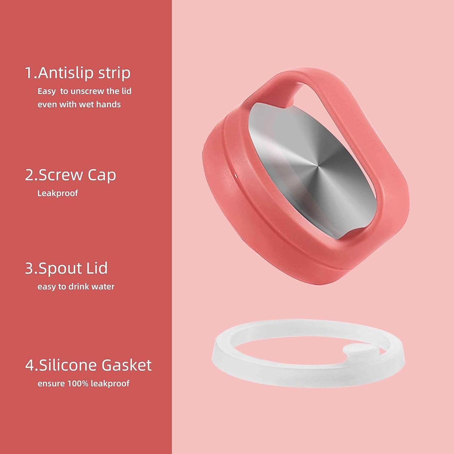 IDEUS Insulated Water Bottle 12oz, Stainless Steel Insulated Water Bottle For School, Insulated Bottles With Straws Leakproof, Vacuum Double Wall Water Bottles For Boys And Girls With 2 Lids, BPA Free