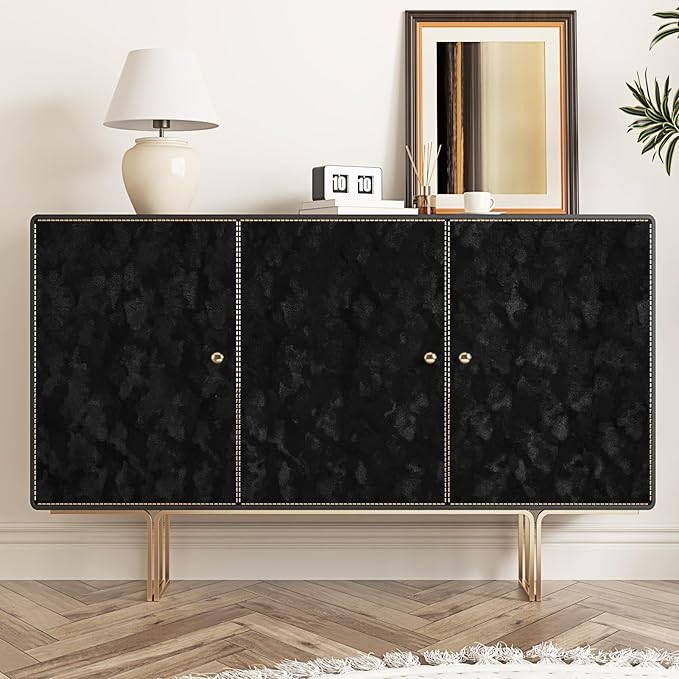 Wallercity Self Adhesive Felt Fabric Wallpaper Black Velvet Wallpaper Peel and - Image 5
