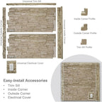 EverStone Cascade Faux Stone Panel, 48 5/8"W x 24 3/4"H x 1 1/4"D - Image 10