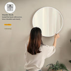 Sunniry White Round Mirror 30 inch, Large Round Mirror, Bathroom Mirror Matte - Image 5