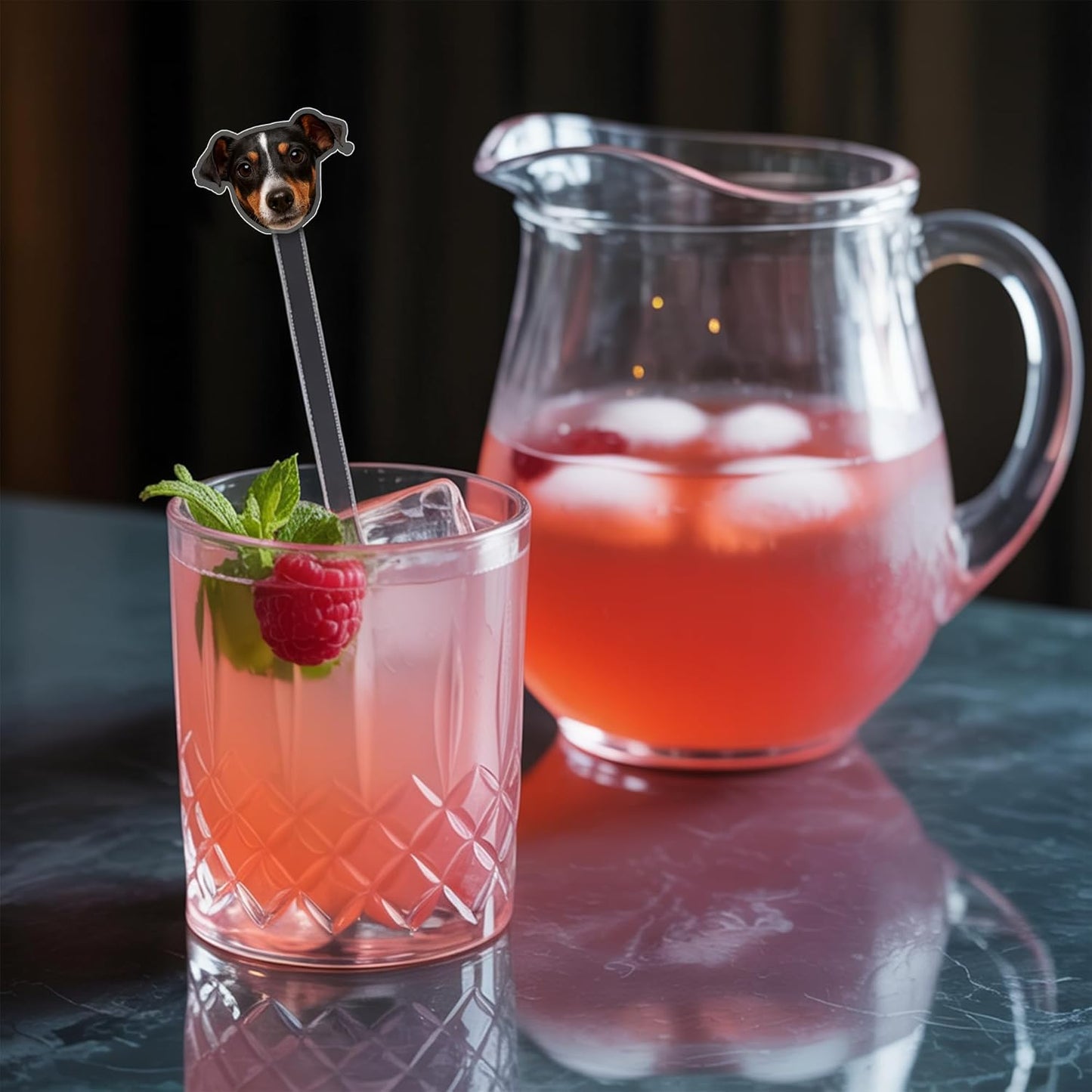 Custom Wedding Dog Stir Sticks, Personalized Pet Acrylic Cocktail Stirrers, Unique Wedding Drink Sticks, Reusable Acrylic Stirrers, Wedding Favors and Decorations Style 3