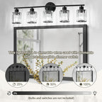 Crystal Bathroom Light Fixtures, Bathroom Lighting Fixtures Over Mirror - Image 8