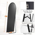 Sweetcrispy 56"x15" Arched Full Length Mirror, Leaning or Standing Full Body - Image 5
