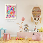 Funky Cute Kids Abstract Wall Art Trendy Bright Colorful Poster 16x24 inch - Image 5