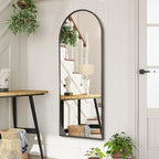 Large Arched Full Length Mirror, Arch Bathroom Wall Mirrors Metal Aluminum - Image 4